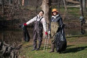 Students in waders